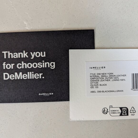 DeMellier New York Tote NWT in black small grain - Picture 11 of 11